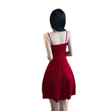 Women Maxi Dress Fall Sexy Pleuche Sling Dress