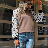 Women Knitted Sweater Autumn and Winter Leisure Contrast Color Knitwear Long Sleeve Patchwork Knitting Bottoming Shirt