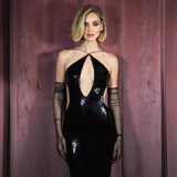 Women Dresses Dress Skirt Sexy Backless Hollow-out Sequin Party Skirt (Ont0408)