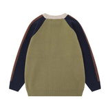 Unisex Sweater Autumn Jacquard Color Matching Letters Sweater