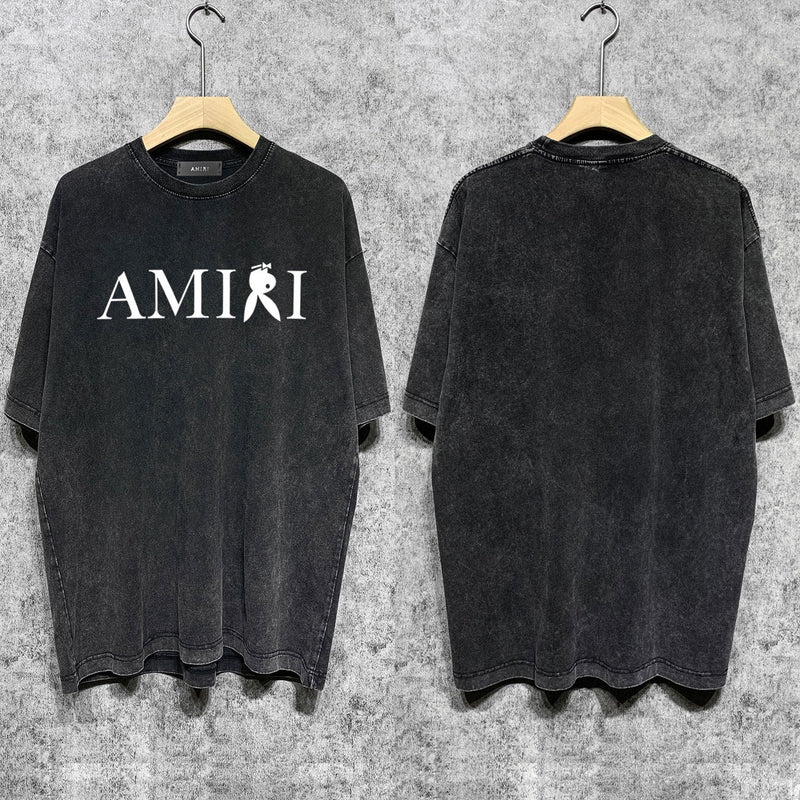Amiri T-Shirt Vintage Distressed Short-Sleeved T-shirt