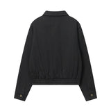 Women Jacket Letter Embroidered Jacket Casual Polo Collar Zipper Cardigan Outerwear