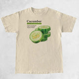 Cucumber Retro Fashion Streetwear T-Shirts Women Oversized