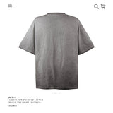 American vintage street T-shirt pure cotton retro men's and women's summer loose