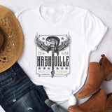 HJNT shirt Nashville guitar print cotton vintage