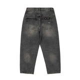 Men Jeans Black Jeans Retro Loose Straight-Leg Denim Trousers Men