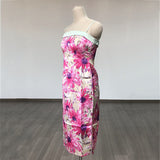 Women Evening Dress Floral Strap Dress