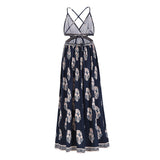 Women Date Dress Summer Sexy Slit Backless Slip Dress