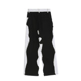 Men Sweatpants Casual Pants Loose Straight Contrast Color Trousers