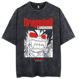 Pure cotton washed old printed cartoon style pickled T-shirt