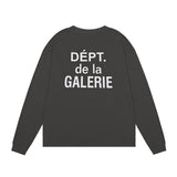Gallery Dept Long Sleeve Shirt Alphabet Slogan Pocket Long Sleeve T-Shirt Bottom Shirt