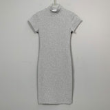 Women Dresses Turtleneck Short Sleeve Dress Hip Skirt