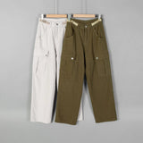 Women Sweatpants Multi-Pocket Casual Working Pants Women Loose Straight-Leg Wide-Leg Pants