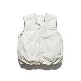 Unisex Winter Cotton Coat Collarless down Vest Retro Warm Sleeveless Top