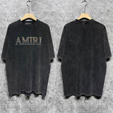 Amiri T-shirt Washed and Worn Retro Short Sleeve T-shirt
