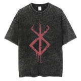 Men Streetwear Vintage Black Tshirt Harajuku Japanese Anime