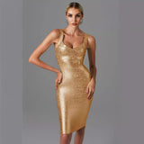 Women Dresses Bandage One-Piece Dress Sleeveless Party Dress (Ont0408)