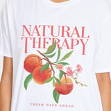 Botanical Peach Fruit T-Shirt Women Vintage Motivational