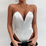 Women Jumpsuit Slim Fit Jumpsuit Sexy V-neck Jumpsuit