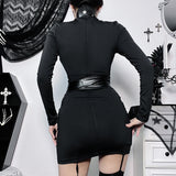 Women Dresses Autumn Short Skirt Long Sleeve Narrow Dress