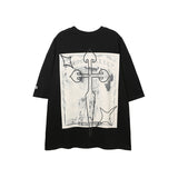 Men T Shirt Cross Couple Short Sleeve T-shirt