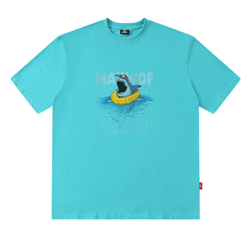 Men T Shirt Vintage Fun Printing Short Sleeve T-shirt Loose Couple Half Sleeve