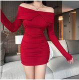 Women Dresses Autumn Sexy Short Skirt Lapel Dress