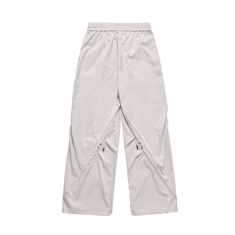 Men Sweatpants Wide Leg Casual Trousers Loose Drawstring Ankle-Tied Sweatpants