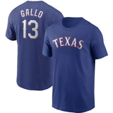 MLB T-Shirts MLB Rangers T-Shirts Baseball T-Shirts Printed Short Sleeves