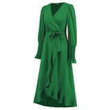 Women Date Dress V-neck Dress Formal Dress