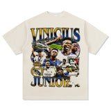 Mens Vintage Football T-Shirt MODRIC Printed Short Sleeve T-Shirt Vintage Wash
