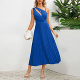 Women Date Dress Summer Slim-Fit Pleated Skirt