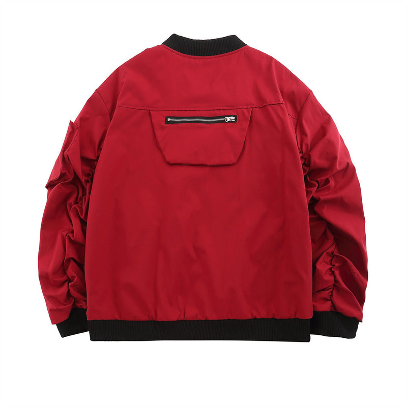 Men Jacket Coat Men's Loose Lapel Embroidered Jacket