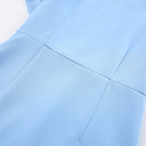 Women Dress Spring/Summer round Neck Puff Sleeve Dress Sheath Tight Dress