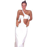 Women Dresses Summer Sexy Cutout Backless Slim Fit Sheath Dress (Bla0420)