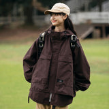 Unisex Jacket Autumn Windproof Hood Coat