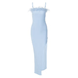 Women Dresses Autumn Sexy Slim Fit Slit Sling Dress