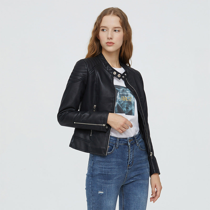 Women Leather Jacket Pu Women's Leather Top Women's Leather Jacket