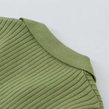 Women Sweater Knitwear Summer Polo Collar Knitted Top