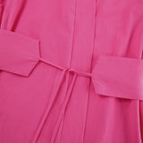 Women Dress Autumn and Winter Leisure Pink Loose Long Dress