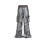 MIJKO Mens Vintage Pants MIJKO GethBela cargo pants wide-footed slacks