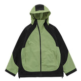 Men Jacket Coat Stitching Hooded Jacket Shell Jacket Men's Ins Windproof Water Jacket