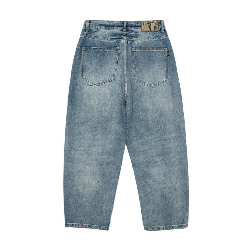 Men Jeans Loose Casual Denim Trousers