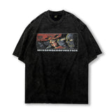 Men T Shirt Summer Worn Looking Washed-out Short Sleeve T-shirt