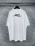 Mens T-shirts 20SS Paris B Home Wave Embroidery Short Sleeve T-Shirt