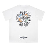 CHH Chrome Heart T Shirts Horseshoe Patch Embroidery Short Sleeve T-Shirt