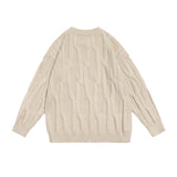 Unisex Sweater Autumn Vintage Knitted round Neck Sweater