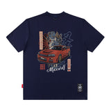 Men T Shirt Vintage Racing Half Sleeve T-shirt