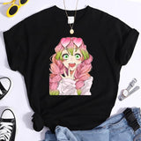 2024New Kanroji Mitsuri Graphic Print T Shirt Women Summer