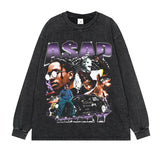 Asap Rocky T-Shirts Vintage ASAP Rocky Summer Short Sleeve T-Shirts Men and Women